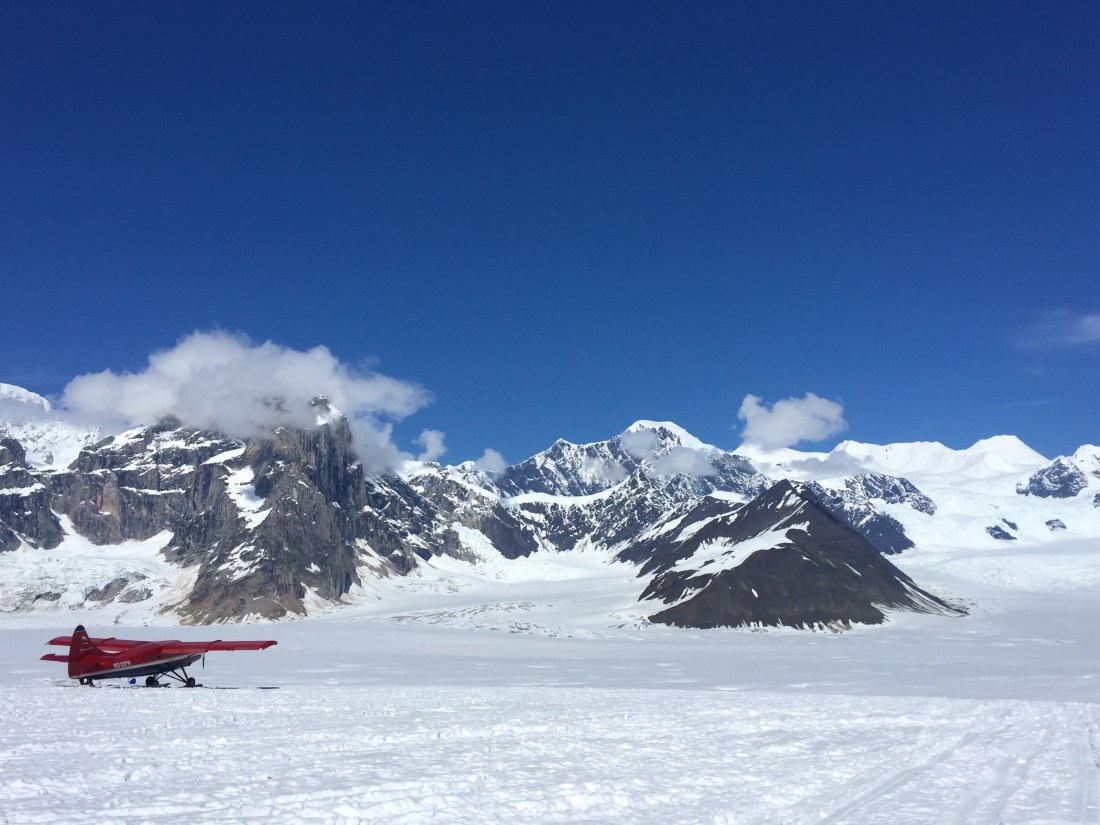 Plane on Glacier in Denali NP.JPG
